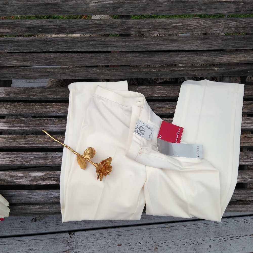 FOCUS 2000 /cream dress pants,6P